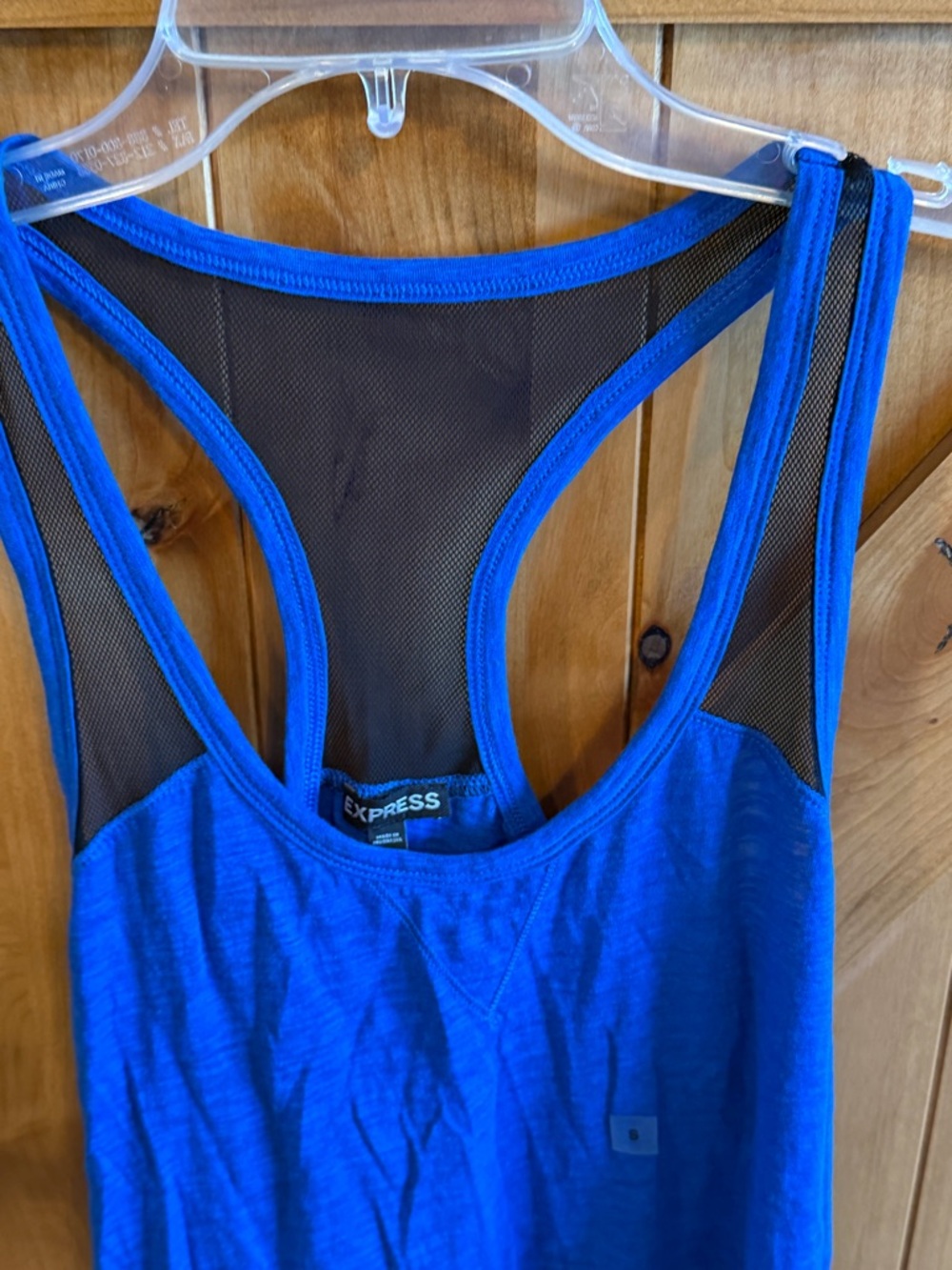 Express Blue Racerback Tank Top - Picture 3 of 4